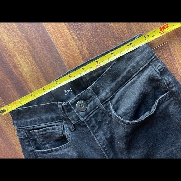 3x1 Black High Rise Skinny Jeans Raw Hem size 23 - Picture 10 of 13